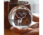 Crystal Ball with Lamp Stand 3D Laser Engraved Decoration Ball, Clear Glass Ball, Christmas Gift for Kids, Birthday Gift for Boy and Girl