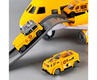1 Set Airplane Toy High Stability Long Slides Broken-Proof Inertia Airplane Large Storage Transport Aircraft Vehicle Toy for Children Yellow