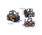 1 Set Diecast Toy Car Strong Fine Workmanship Alloy 1/64 Scale Realistic Construction Trucks Model for Boys B