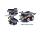1 Set Diecast Toy Car Strong Fine Workmanship Alloy 1/64 Scale Realistic Construction Trucks Model for Boys B