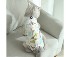 Cat Weaning Suit Cartoon Pattern Anti-licking Skin-friendly Pet Cats Surgical Recovery Suit Pet Supplies-M 2#