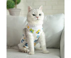 Cat Weaning Suit Cartoon Pattern Anti-licking Skin-friendly Pet Cats Surgical Recovery Suit Pet Supplies-L 1#