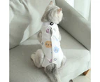 Cat Weaning Suit Cartoon Pattern Anti-licking Skin-friendly Pet Cats Surgical Recovery Suit Pet Supplies-S 3#