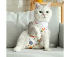 Cat Weaning Suit Cartoon Pattern Anti-licking Skin-friendly Pet Cats Surgical Recovery Suit Pet Supplies-L 4#