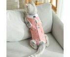 Cat Weaning Suit Cartoon Pattern Anti-licking Skin-friendly Pet Cats Surgical Recovery Suit Pet Supplies-S 5#