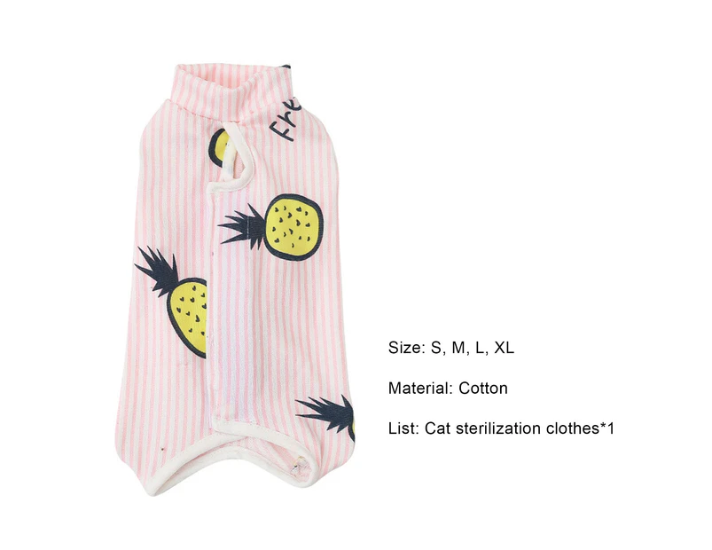 Cat Recovery Suit Professional Breathable Surgical Body Suit Pet Cat Postoperative Clothing Pet Clothes-M 3#