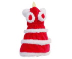 Pet Costume Red Color Dancing Lion Cosplay Clothing New Year Cat Cloak Winter Clothes Pet Clothes-L