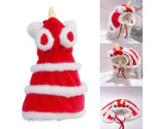 Pet Costume Red Color Dancing Lion Cosplay Clothing New Year Cat Cloak Winter Clothes Pet Clothes-S