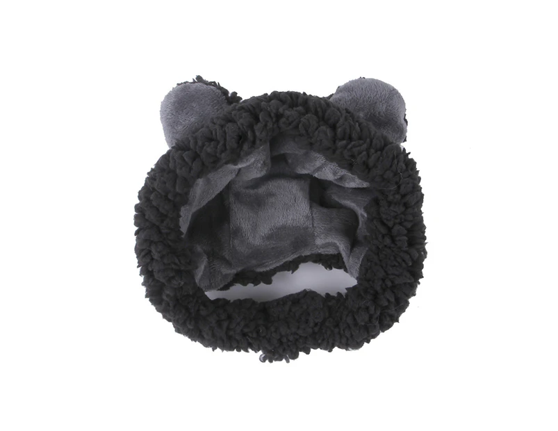 Puppy Cap Bear Shape Cute Dress-Up Costume Warm Headwear Dogs Hats Pet Accessories 1#