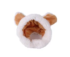 Puppy Cap Bear Shape Cute Dress-Up Costume Warm Headwear Dogs Hats Pet Accessories 4#