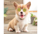 Pet Glasses Reflective Cool Round Shape Lovely Interesting Funny Pet Sunglasses for Party 3#