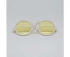Pet Glasses Reflective Cool Round Shape Lovely Interesting Funny Pet Sunglasses for Party 3#