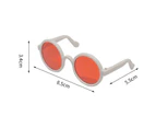Pet Glasses Reflective Cool Round Shape Lovely Interesting Funny Pet Sunglasses for Party 1#