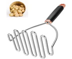 Stainless Steel, Heavy Duty Mashed Potatoes Masher, Best Masher Kitchen Tool for Bean, Avocado, Easy to Clean