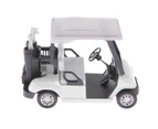 1/20 Scale Alloy Golf Cart Diecast Pull Back Car Model Kids Toy Collectible White