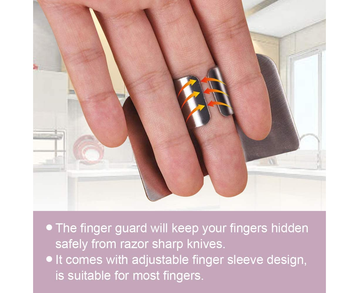 Finger Guards For Cutting, 2pcs Kitchen Tool Stainless Steel