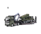 1/50 Scale Army Trailer Model Figure Educational Pull-back Function Army Trailer Missiles Vehicle Model Toy for Student A