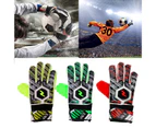 Adult Kids Football Soccer Goalkeeper Goalie Full Finger Hand Protection Gloves Green