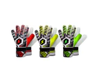 Adult Kids Football Soccer Goalkeeper Goalie Full Finger Hand Protection Gloves Green