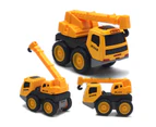 6Pcs Car Model Engineering Car Design Kids Toy 1/60 Scale Interactive Play Excavator Truck Toy for Outdoor A