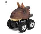 Cartoon Dinosaur Racing Car Pull Back Vehicle Children Kids Boys Model Toy Gift C