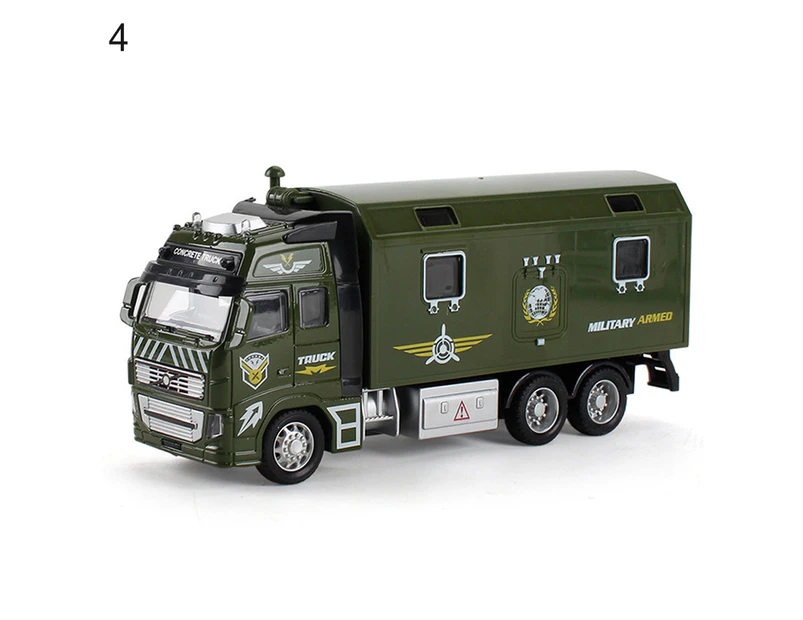 Children Alloy Pull Back Engineering Vehicle Military Truck Car Model Toy Gift 4#