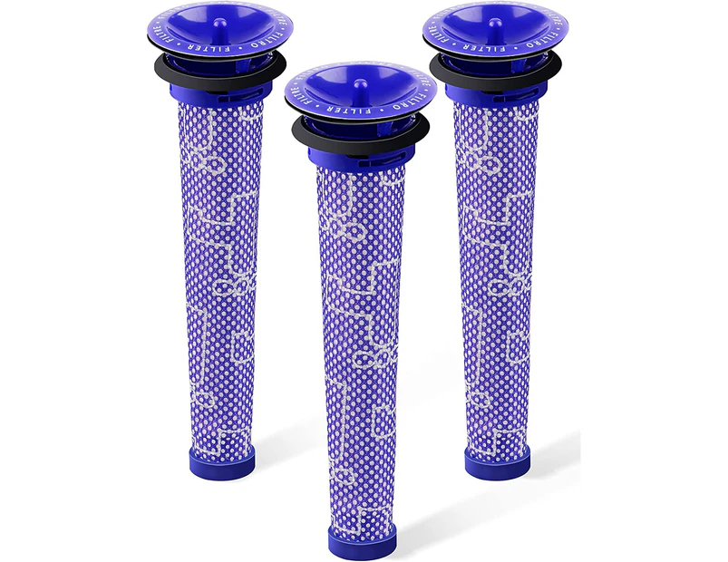 3Pack Replacement Pre Filters for Dyson - Vacuum Filter Compatible Dyson V6 V7 V8 DC59 DC58 Replaces Part 965661 01 (3 Pack)-3 Farben