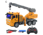 Kids 4 Channels Remote Control Engineering Vehicle Model Set Concrete Mixer Toy C