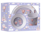 5pc Ashdene Up In The Sky Kids Melamine Cup/Bowl/Plate/Fork/Spoon Dinner Set