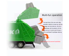 Mini 1/48 Garbage Truck Model with Trash Can Kids Children Toys Birthday Gift Green