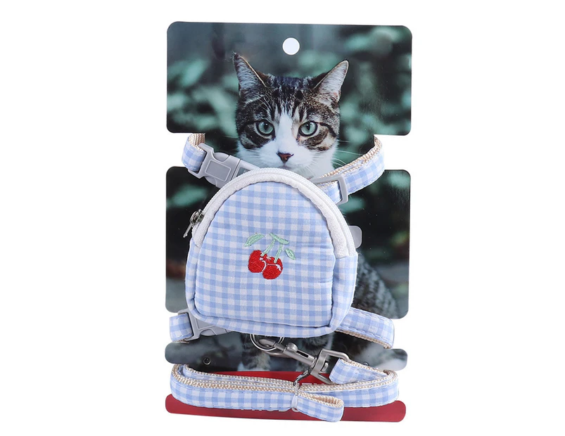 Cat Harness with Backpack Prevent Break Free Breathable Chest Strap Pet Traction Rope Pet Supplies-L 1#