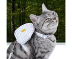 Cat Harness with Backpack Prevent Break Free Breathable Chest Strap Pet Traction Rope Pet Supplies-L 3#