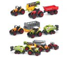 Mini Diecast Farm Tractor Vehicle Car Carriage Model Set Collection Kids Toy