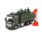 Simulation Pull Back Military Truck ABS Toy Car Model Kids Collection Gifts C