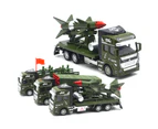 Simulation Pull Back Military Truck ABS Toy Car Model Kids Collection Gifts A