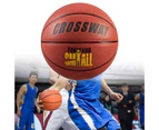 Crossway Basketball Good Elasticity Skid Resistance Strong Friction Kids Adults Indoor Basketball for Playing Basketball Red