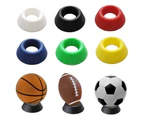 Ball Stand Basketball Football Soccer Rugby Plastic Display Holder Box Cases Yellow