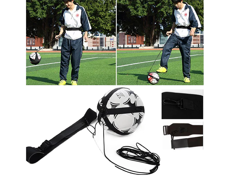 Adjustable Football Kick Trainer Soccer Ball Kicker Practice Belt Training Tool