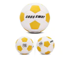 Crossway Sports Football Wear-resistant Good Sealing Performance Elastic No.5 Children Adult Professional Competition Football for Students Yellow White