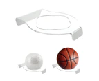 2Pcs Ball Holder Minimalistic Waterproof Acrylic Basketball Football Wall-mounted Storage Stand for Soccer Transparent
