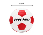 Crossway Sports Football Wear-resistant Good Sealing Performance Elastic No.5 Children Adult Professional Competition Football for Students Red-White