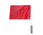 Compact Soccer Linesman Flag Anti-slip Bright Color Sweat Absorption Handle Referee Flag for Football Training Red