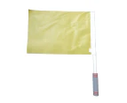 Compact Soccer Linesman Flag Anti-slip Bright Color Sweat Absorption Handle Referee Flag for Football Training Yellow
