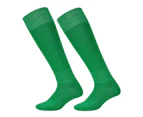 Solid Color Teenager Adult Football Soccer Training Men Sports High Tube Socks Green