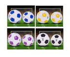Size 4 5 Faux Leather Wearproof Football Soccer Training Ball for Children Adult Blue 5