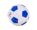 Size 4 5 Faux Leather Wearproof Football Soccer Training Ball for Children Adult Black 5