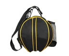 Portable Sport Ball Shoulder Bag Basketball Football Volleyball Storage Backpack Black
