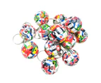 Keychain World Flag Football Hanging Decor Durable Car Key Chain for Bag Multicolor