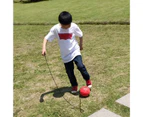Size 2 Football Training Ball High-elastic Kick Resistant Solid Color Small Kids Student Practice Belt Soccer Ball for Beginner Red