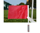 Compact Soccer Linesman Flag Anti-slip Bright Color Sweat Absorption Handle Referee Flag for Football Training Red